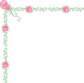 Pink Rose Symbols Corner