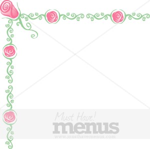 Pink Rose Symbols Corner