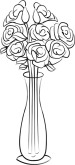 Vase of Roses Clipart