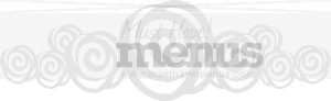 Stylized Gray Rose Menu Top