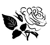 Elegant Menu Rose Accent Sketch