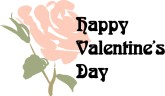 Happy Valentine's Day with Pink Rose