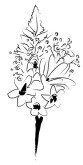 Black and White Flower Bouquet