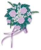 Purple Wedding Bouquet with Drop Shadow