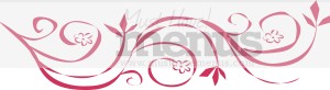 Magenta Swirl Floral Accent
