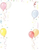 Festive Balloon Party Frame