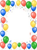 Bright Balloon Festivities Frame