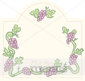 Small Grape Vine Label