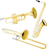 Brass Horns Clipart