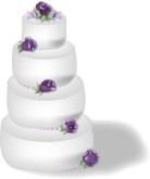 Winter Wedding Cake Clipart