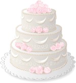 Summer Wedding Cake Clipart