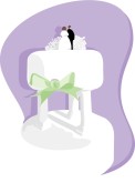 Bride and Groom Cake Clipart