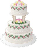 Roses Wedding Cake Clipart