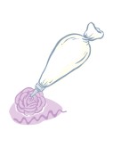 Purple Icing Flower Clipart