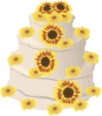 Floral Wedding Cake Clipart