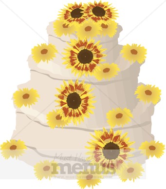 Floral Wedding Cake Clipart