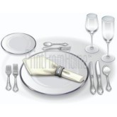 Formal Table Setting Clipart