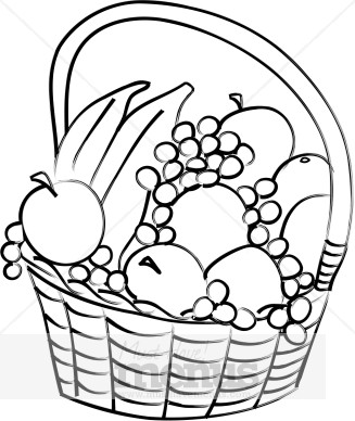 Basket of Fruit Clipart