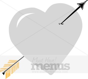 Gray Heart with ARrow