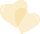 Pastel Gold Heart Pair