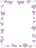 Purple Hearts Whimsical Border