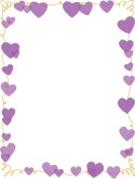 Purple Heart Scribble Frame