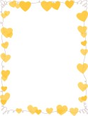 Yellow Hearts Whimsical Border