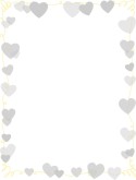 Hanging Gray Hearts Frame