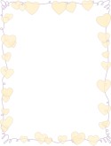 Outlined Hearts Whimsical Border