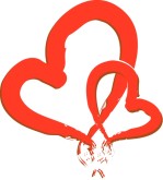 Pair of Painterly Hearts