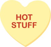 Hot Stuff Yellow Candy Heart