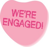 We're Engaged Heart Candy