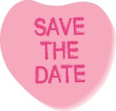 Save The Date Heart candy