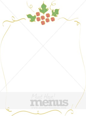 Roses with Lines and Leaves Frame