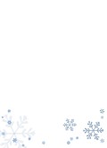Blue Snowflake Menu Bottom