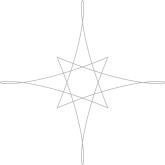 Line Art Geometric Gray Star