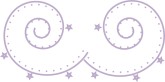 Purple Swirl Accents with Stars