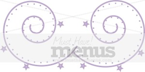 Purple Swirl Accents with Stars
