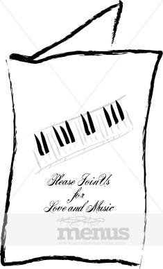 Musical Invitation Clipart
