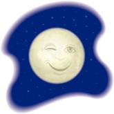 Winking Moon Clipart