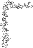 Black and White Ivy Menu Corner