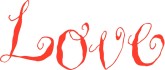 Red Handwritten Love