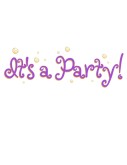 Whimsical Purple It's a Party Heading