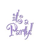 Fun Purple It's a Party Saying