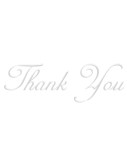 Soft Gray Thank You Script