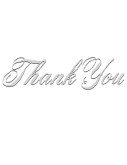 Handwritten Gray Thank You Text