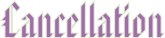 Outline Purple Calligraphy Cancellation
