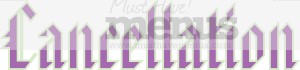 Outline Purple Calligraphy Cancellation