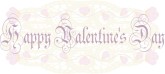 Ornate Happy Valentine on lace and Petals