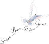 Dove with Love Wording String